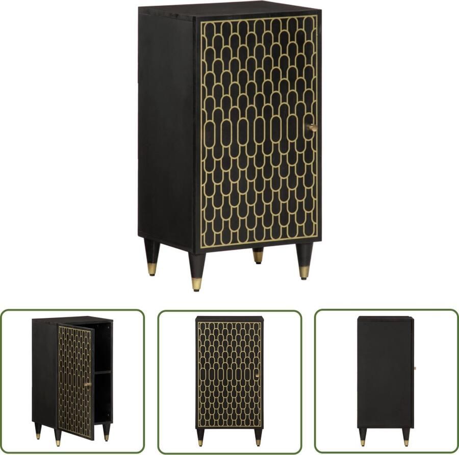 VidaXL The Living Store Bijzetkast 40x33x75 cm massief mangohout Dressoir Mangohout Vintage Klassiek Salontafel