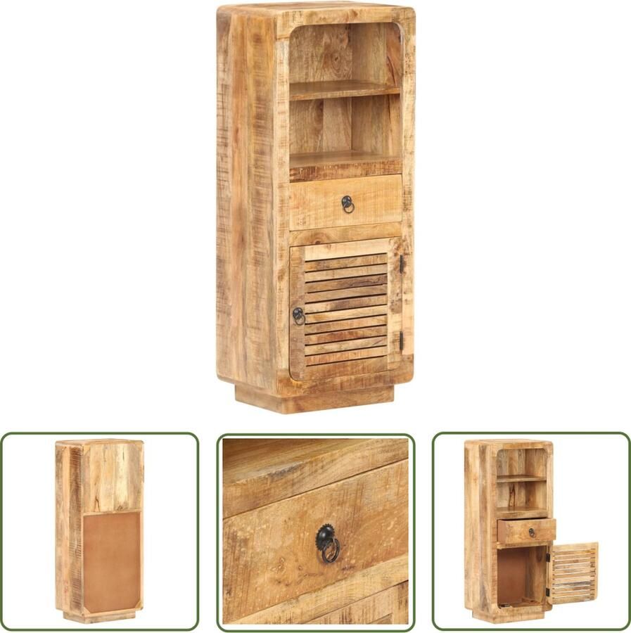 VidaXL The Living Store Bijzetkast 45 x 32 x 110 cm Ruw mangohout