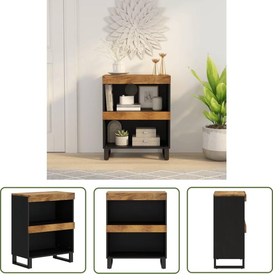 VidaXL The Living Store Bijzetkast Industrieel Massief mangohout 60x33x75 cm - Foto 2