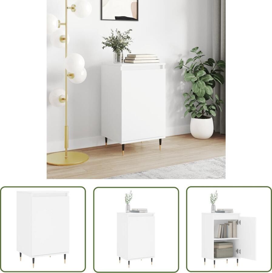 VidaXL The Living Store Dressoir 40x35x70 cm bewerkt hout wit Dressoir Witte Dressoirs Houten Dressoir Modern Dressoir Vintage Dressoir