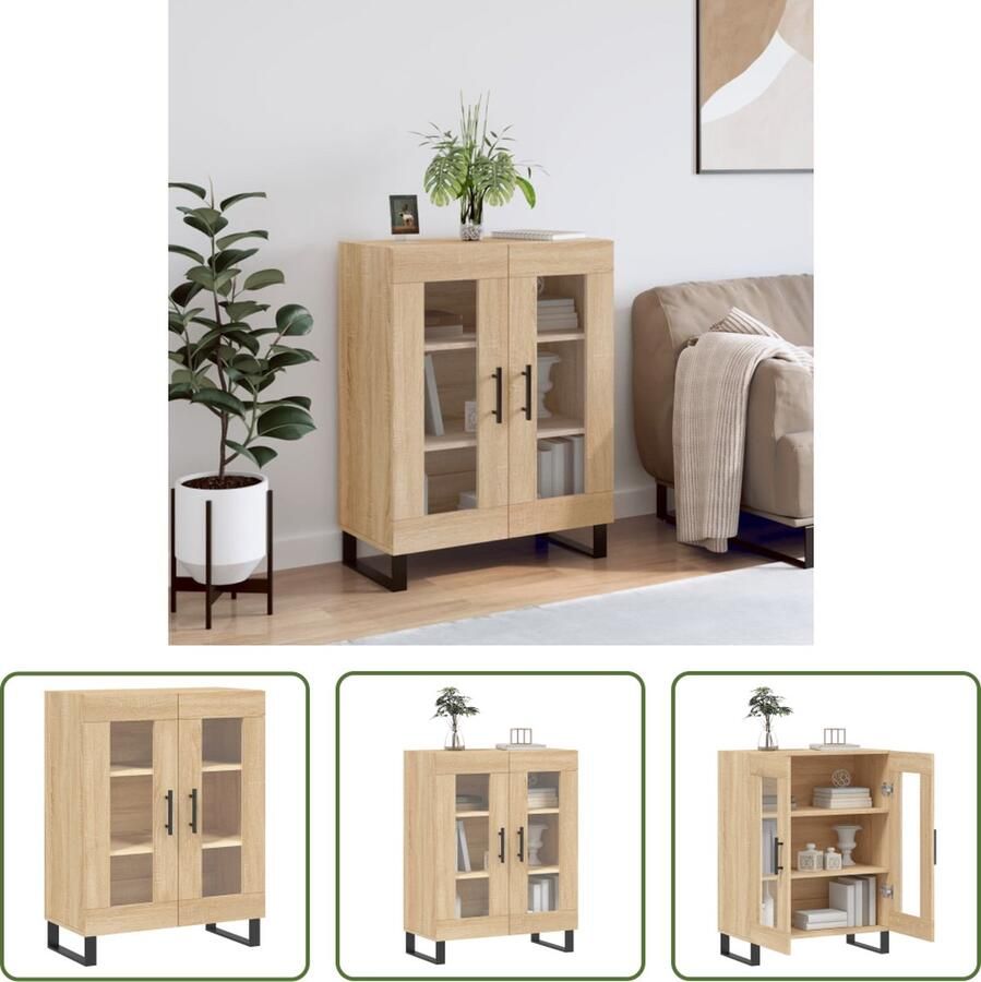 VidaXL The Living Store Dressoir Classic Meubel 69.5 x 34 x 90 cm Sonoma Eiken