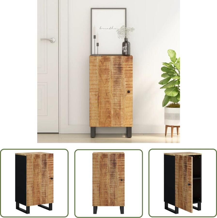 VidaXL The Living Store Dressoir met deur 40x31x75 cm massief mangohout Dressoir Mangohout Vintage Klassiek Salontafel