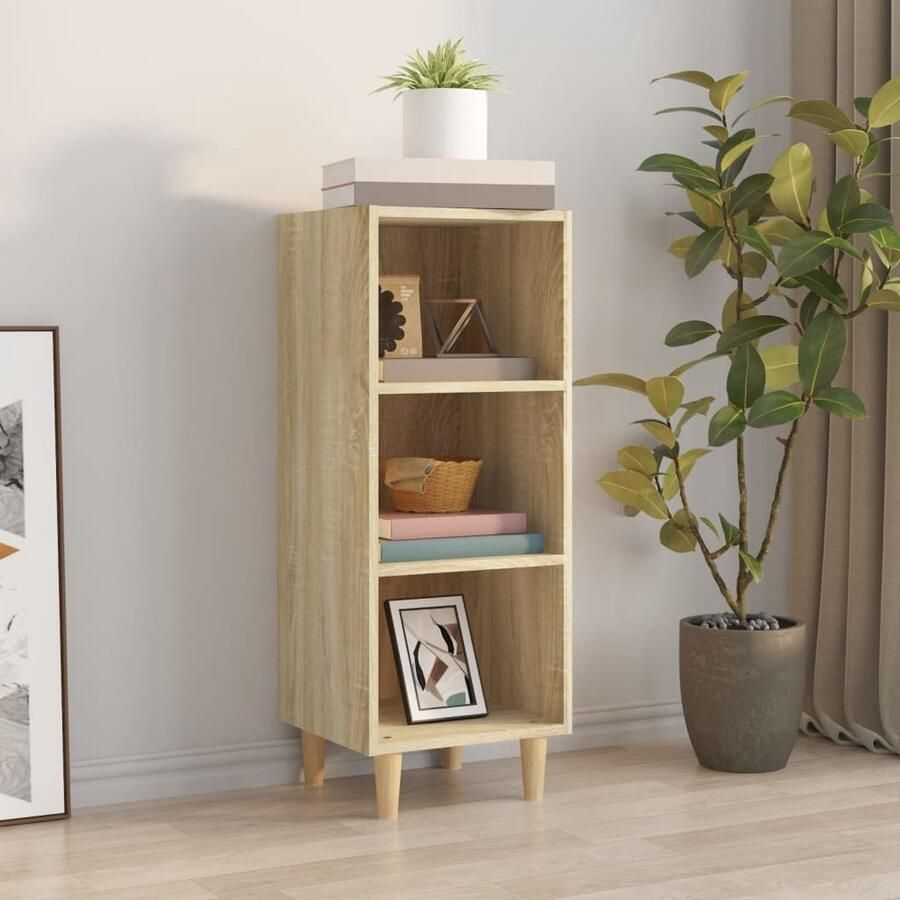 VidaXL The Living Store Dressoir Meubelen 34.5 x 32.5 x 90 cm Sonoma eiken