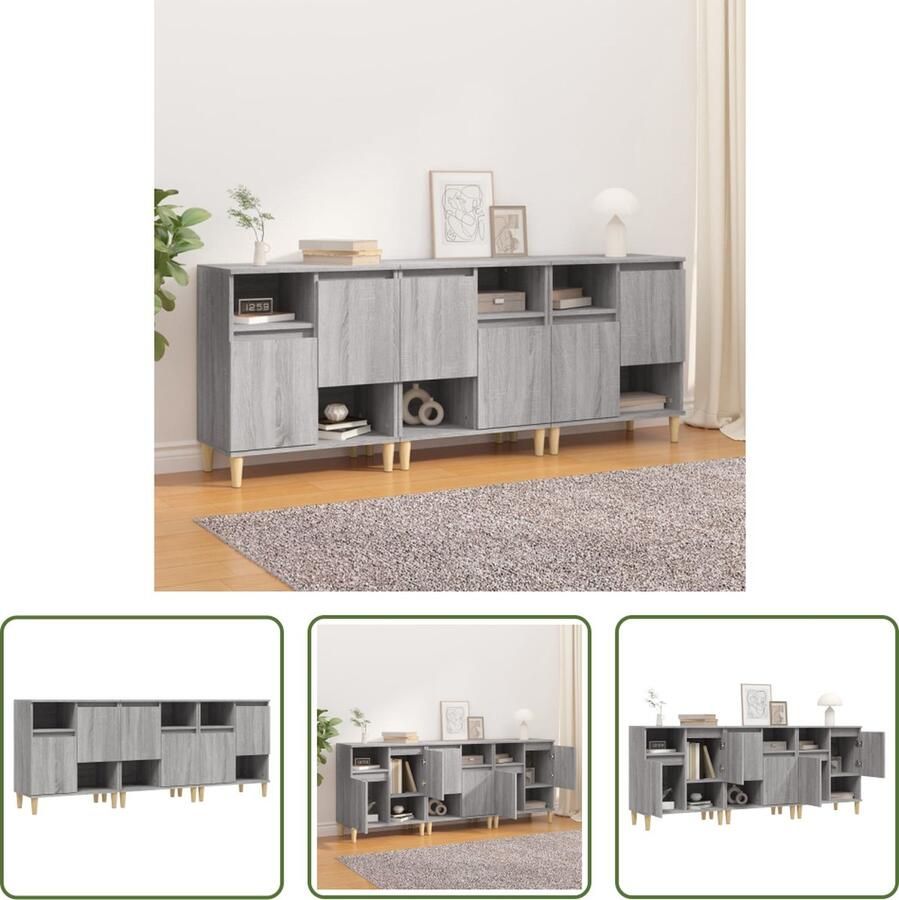 VidaXL The Living Store Dressoir Sonoma Eiken 60x35x70 cm Voldoende opbergruimte