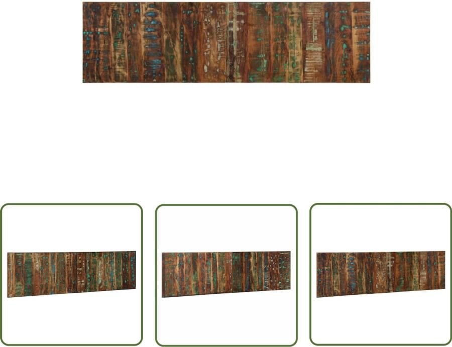 VidaXL The Living Store Hoofdbord 180 cm massief gerecycled hout meerkleurig Hoofdbord Industrieel Vintage Houten Hoofdbord Recyclen Hout