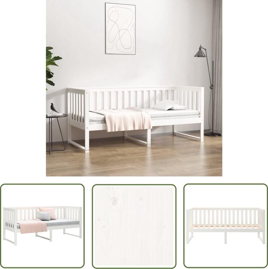 VidaXL The Living Store houten slaapbank Massief grenenhout 207 x 86 x 90 cm Klassiek ontwerp