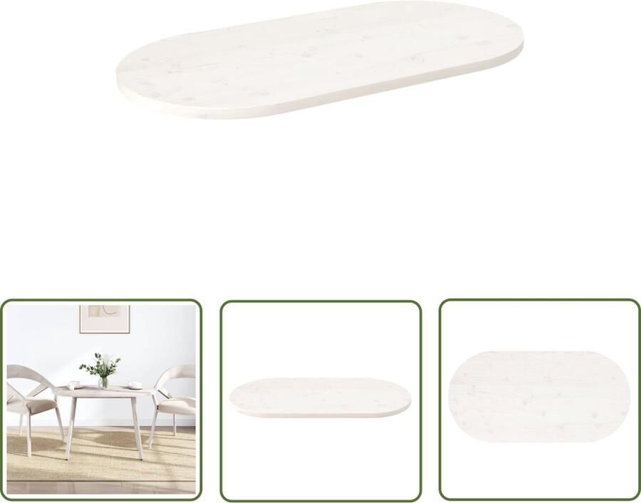 VidaXL The Living Store Houten Tafelblad 100 x 50 x 2.5 cm Massief grenenhout