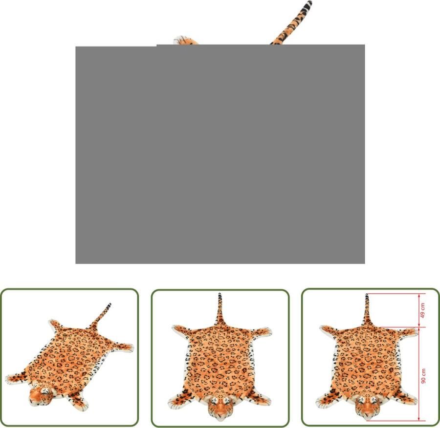 VidaXL The Living Store Luipaardtapijt 139 x 75 cm Pluche Realistisch design