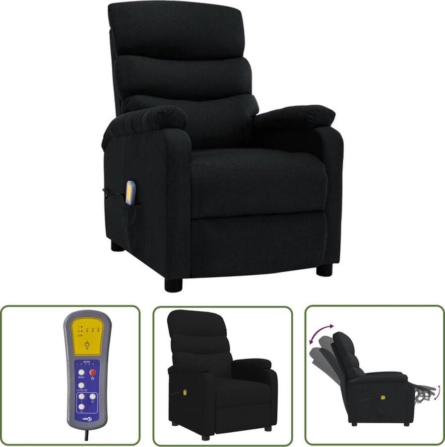 VidaXL The Living Store Massagefauteuil Verstelbaar Zwart 75 x 91 x 101 cm USB - Foto 2