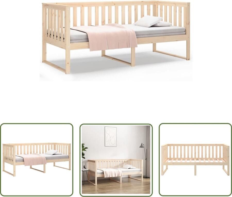 VidaXL The Living Store Massief Grenenhout Slaapbank 207.5 x 95 x 89.5 cm veelzijdig minimalistisch