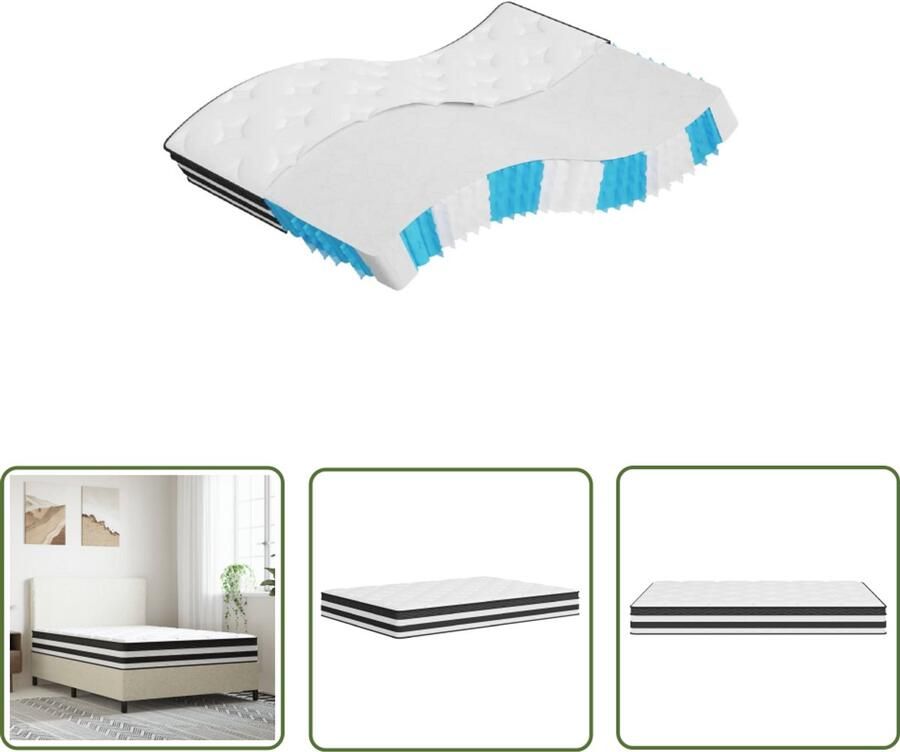 The Living Store Pocketveringmatras middelhard 140x190 cm Pocketveringmatras Pocketveringmatrassen Matras Pocketvering Matras Pocketveren