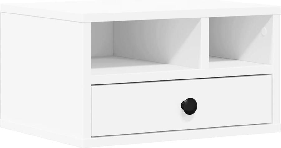VidaXL The Living Store Printerkastje 40x32x22 5 cm bewerkt hout wit Printerstandaard Werkplace Organisatie Houten Kast Opbergruimte Print Organizer