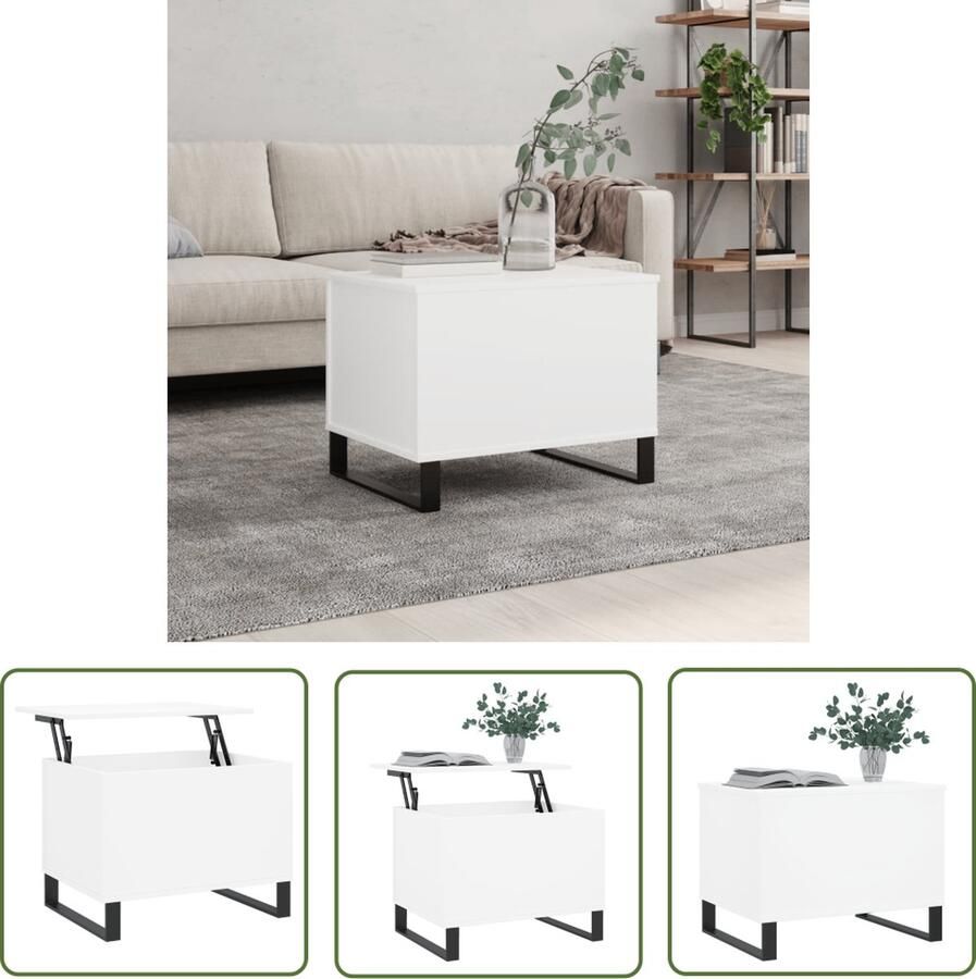 VidaXL The Living Store Salontafel Lift-Top 60 x 44.5 x 45 cm Bewerkt hout