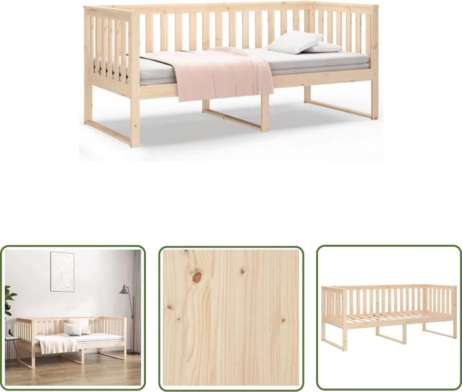 VidaXL The Living Store Slaapbank Massief Grenenhout 207 x 106 x 90 cm Rustieke uitstraling