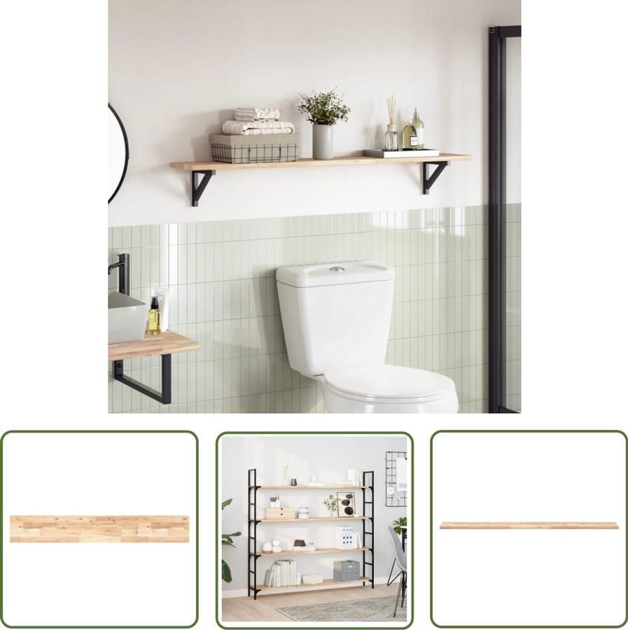 VidaXL The Living Store Tafelblad rechthoekig 160x20x2 cm massief acaciahout Tafelblad Acacia Hout Eetkamertafel Salontafel Bureau Blad