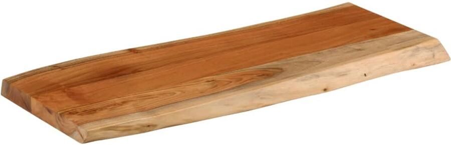 VidaXL The Living Store Tafelblad rechthoekig natuurlijke rand 100x40x3 8 cm acaciahout Houten Tafelblad Acacia Tafelblad Vervangen Tweedehands Tafelblad Vintage Tafelblad