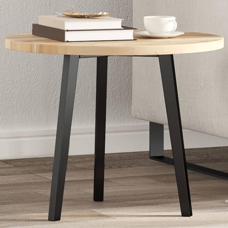 VidaXL The Living Store Tafelblad rond Ø 50x2 cm massief acaciahout Bureau Blad Acacia Tafelblad Hout Ronde Tafelblad Acaciahout Onbewerkt Hout