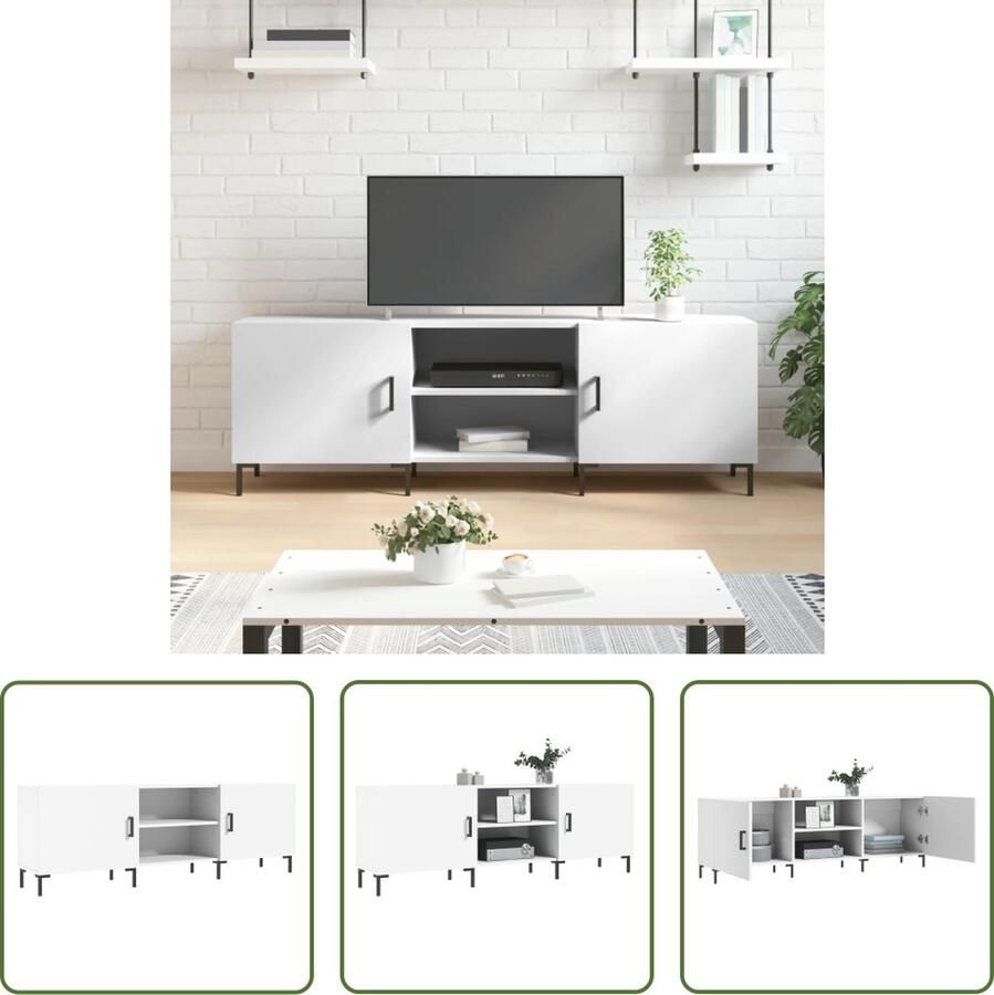 VidaXL The Living Store Televisiekast 150x30x50 cm Wit - Foto 2