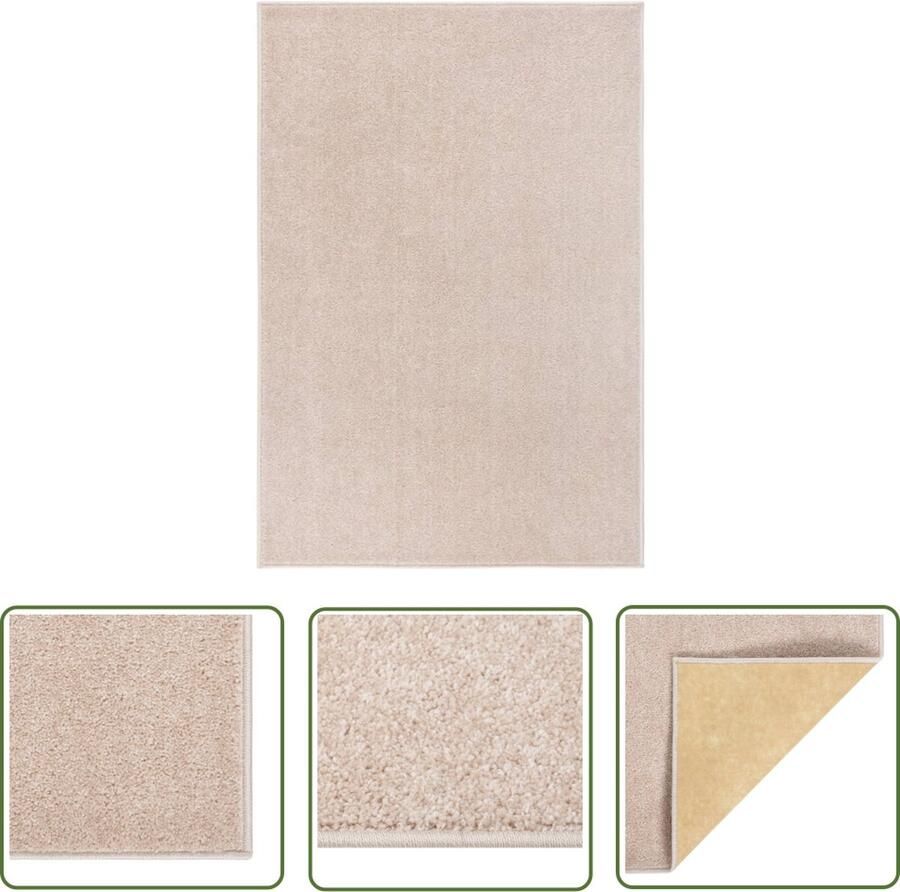 The Living Store Vloerkleed Dark Beige 160 x 230 cm 100% PP 10 mm poolhoogte Vloerkleed Donkere Kleuren Polypropyleen Woonkamer Slaapkamer