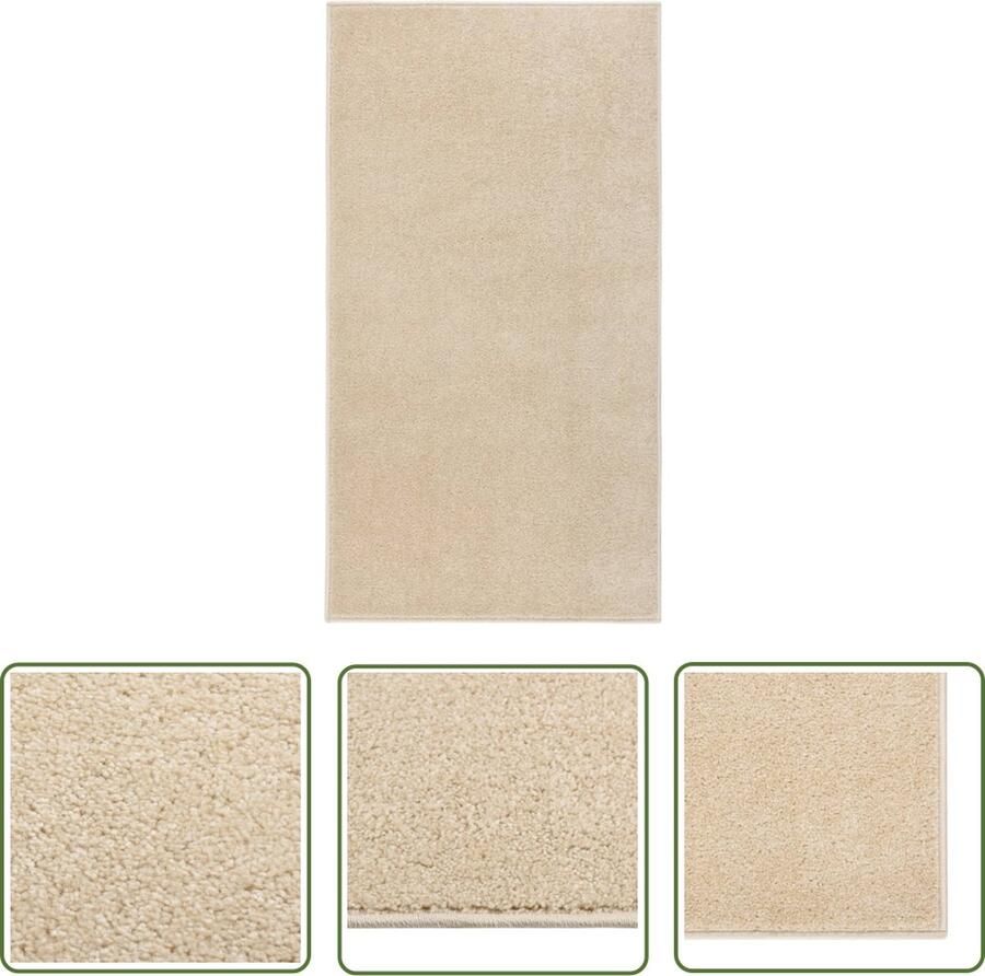 The Living Store Vloerkleed Vintage 80 x 150 cm Beige 100% PP Vloerkleed Vintage Vloerkleed Beige Vloerkleed Polypropylene Vloerkleed Woonkamer Vloerkleed