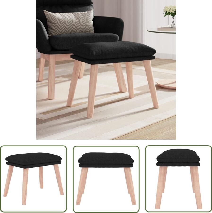 VidaXL The Living Store Voetenbank Modern Interieuraccessoires 45 x 29.5 x 35 cm Duurzame stoffen bekleding