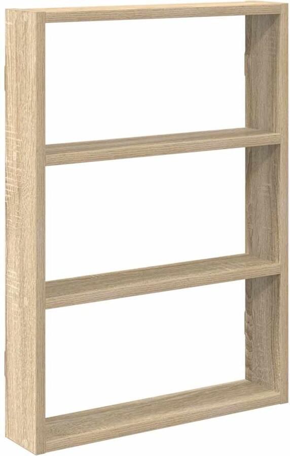 VidaXL Wandschap 43x9x60 cm Sonoma eikenhout Wandplank Houten Plank Opbergplanken Salontafel Woonaccessoires