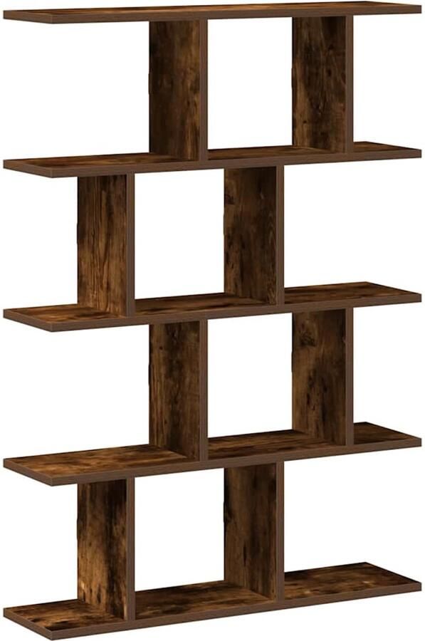 VidaXL The Living Store Wandschap kubus 12 vakken bewerkt hout gerookt eikenkleurig Wandkast Houten Plank Opslagoplossing Kasten Bergruimte