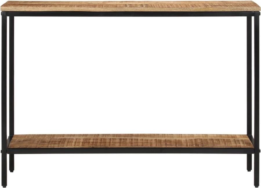 VidaXL The Living Store Wandtafel 100x35x70 cm massief ruw mangohout Wandtafel Salontafel Entreetafel Houten Tafel Industriële Tafel