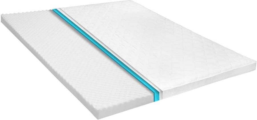 VidaXL Topmatras 6 cm Koudschuim 180x200 cm Dekmatras Koudschuim Matras Topper Slaapcomfort Drukverlichting Anti Allergisch Matras Ergonomische Matras