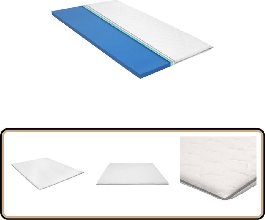 VidaXL Topmatras 6 cm Traagschuim 180x200 cm Topmatras Traagschuim Viscoschuim Drukverlichting Comfort