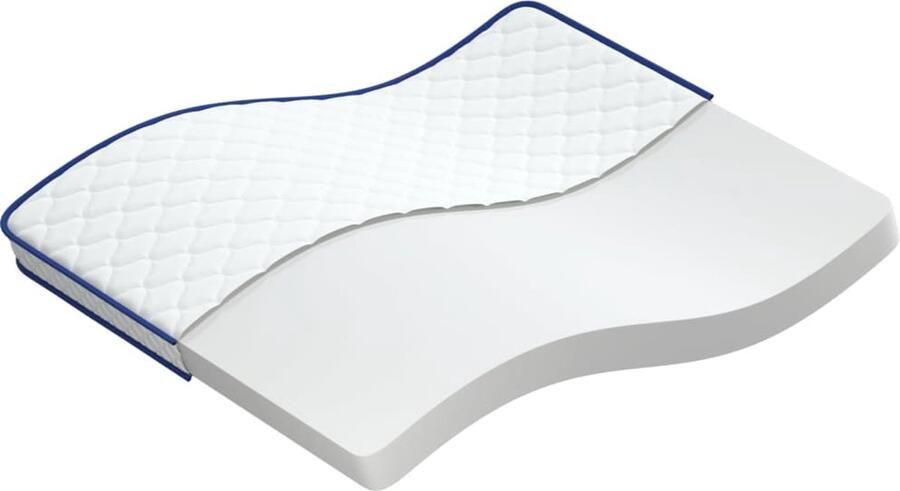 VidaXL Traagschuimmatras 200x180x17 cm Wit Traagschuim Matras Slaapcomfort Matras Kopen King Size Matras Dubbel Matras Memory Foam Matras Topper Anti Allergisch Matras