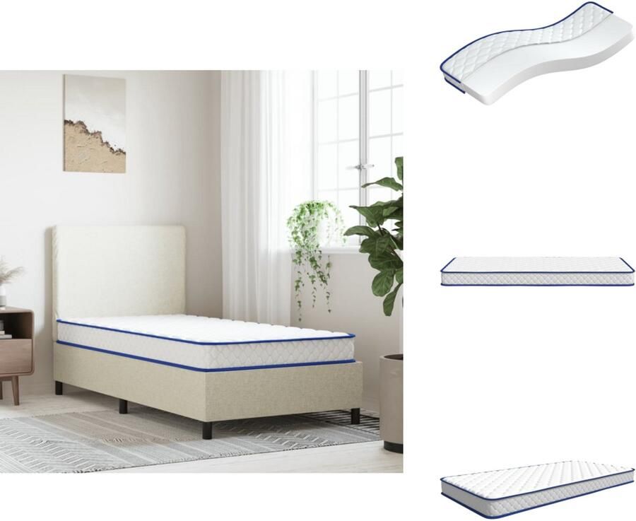 VidaXL Traagschuimmatras Traagschuimmatrassen Traagschuim Matras Traagschuim Matrassen Matras traagschuim 200x90x17 cm - Foto 2