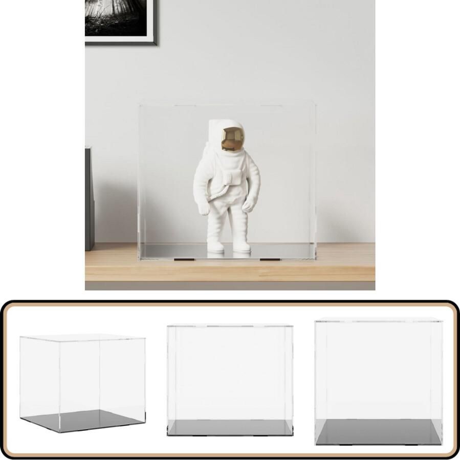 VidaXL Transparante Vitrine 40x36x35 cm Acryl Acrylvitrine Vitrine Kast Display Case Collectie Opslag Verzamelaarsspullen