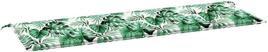 VidaXL Tuinbank Kussen Bladerenpatroon 150x50x4 cm Gemaakt van Oxford Stof - Foto 3