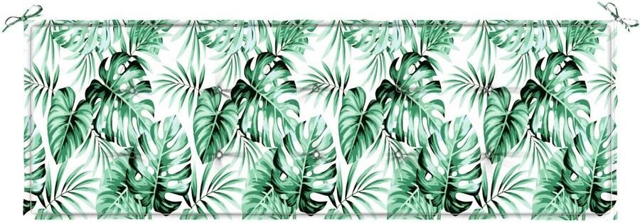 VidaXL Tuinbank Kussen Bladerenpatroon 150x50x4 cm Gemaakt van Oxford Stof - Foto 2