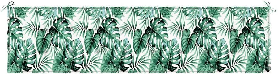 VidaXL Tuinbank Kussen Bloemen Groen 200 x 50 x 4 cm Oxford stof - Foto 2