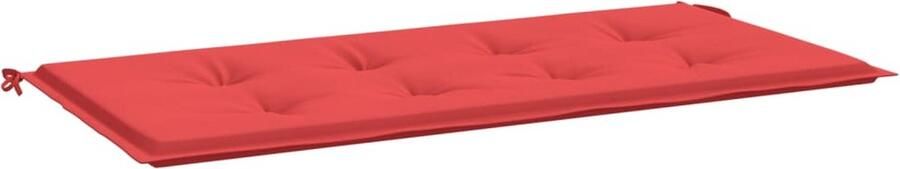 VidaXL Tuinbankkussen 100x50x3 cm Rood Waterafstotend Tuinbankkussentje Buitenkussen Balkondecoratie Tuindecoratie Loungebekleding Zithoek Accessoires