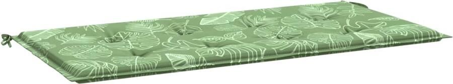 VidaXL Tuinbankkussen 120x50x3 cm Bladpatroon Tuinbankkussen Oxford Stof Tuinkussen Outdoor Kussen Zitkussen Balkondecoratie Lounge Set