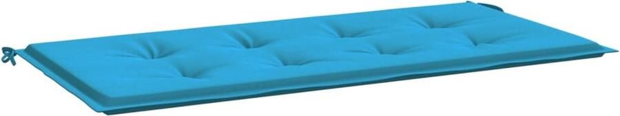 VidaXL Tuinbankkussen 120x50x3 cm Blauw Tuinbankkussentje Buitenkussen Balkondecoratie Loungebekleding Zithoek Accessoires