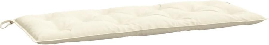 VidaXL Tuinbankkussen 120x50x7 cm Crèmewit Tuinbankkussentje Buitenkussen Balkondecoratie Lounge Set Accessoires Tuinset Accessoires - Foto 2