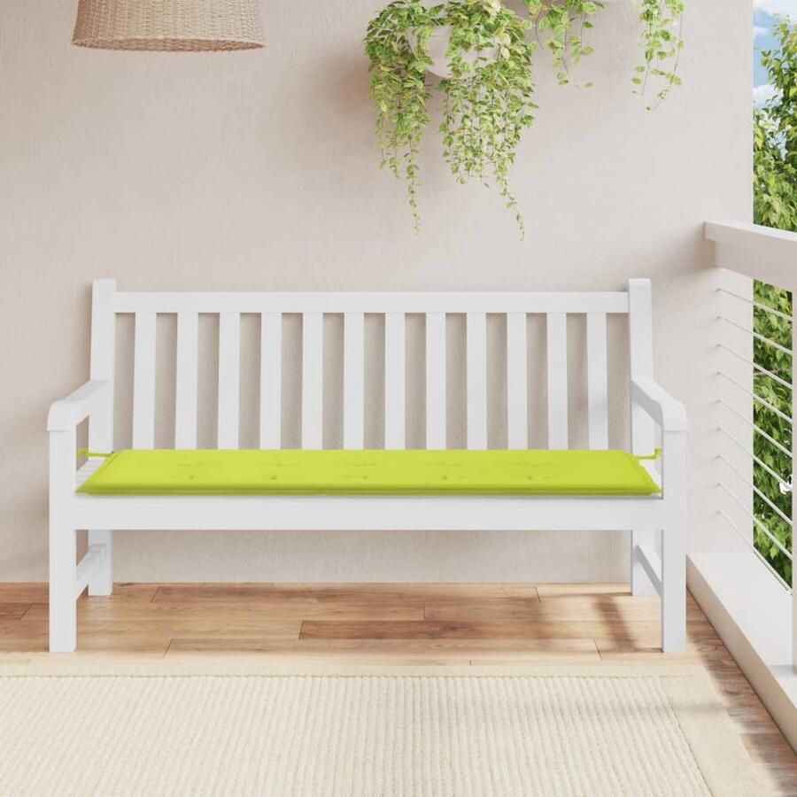 VidaXL Tuinbankkussen 150x50x3 cm Felgroen Tuinbankkussen Oxford Stof Tuinkussen Balkondecoratie Outdoor Accessoires Zitkussen Lounge Set