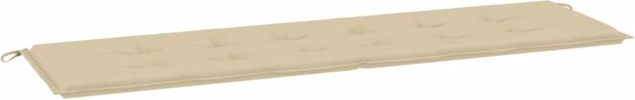 VidaXL Tuinbankkussen Beige 180x50x3 cm Waterafstotend Tuinbankkussentje Oxford Stof Tuinkussen Balkondecoratie Lounge Set Outdoor Accessoires Zitkussen - Foto 2