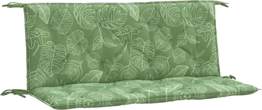 VidaXL Tuinbankkussens 2 st – Bladpatroon 120x50x7 Tuinbankkussens Buitenkussens Tuinkussens Lounge Kussens Balkon Kussens Zithoek Kussens Outdoor Kussens Groene Kussens Polyester Kussens - Foto 2