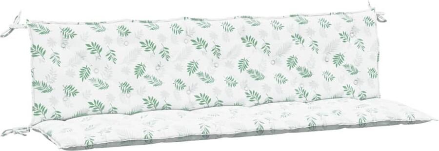 VidaXL Tuinbankkussens 2 st Oxford stof Bladpatroon Tuinbankkussens Oxford Stof Holle Vezel Tuinkussens Outdoor Kussens Balkon Kussens Lounge Set Kussens Groen - Foto 2