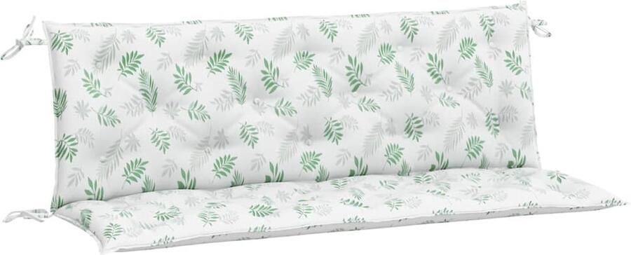 VidaXL Tuinbankkussens Bladpatroon 2 stuks 150x50x7 cm Tuinbankkussens Buitenkussens Balkondecoratie Tuindecoratie Lounge Set Accessoires Comfort - Foto 2