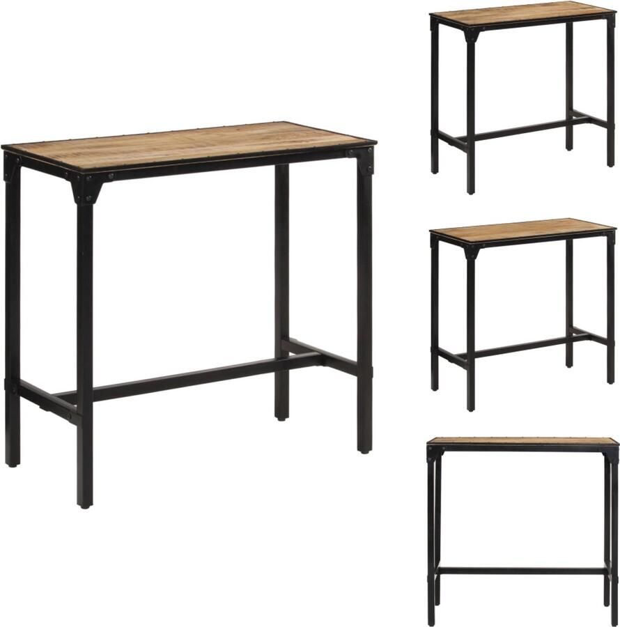 VidaXL Tuinbartafel Tuinbartafels Bartafel Buiten Bartafel 110x55x107 cm massief ruw mangohout