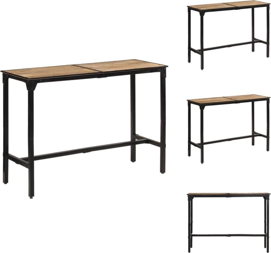 VidaXL Tuinbartafel Tuinbartafels Bartafel Buiten Bartafel 150x55x107 cm massief ruw mangohout