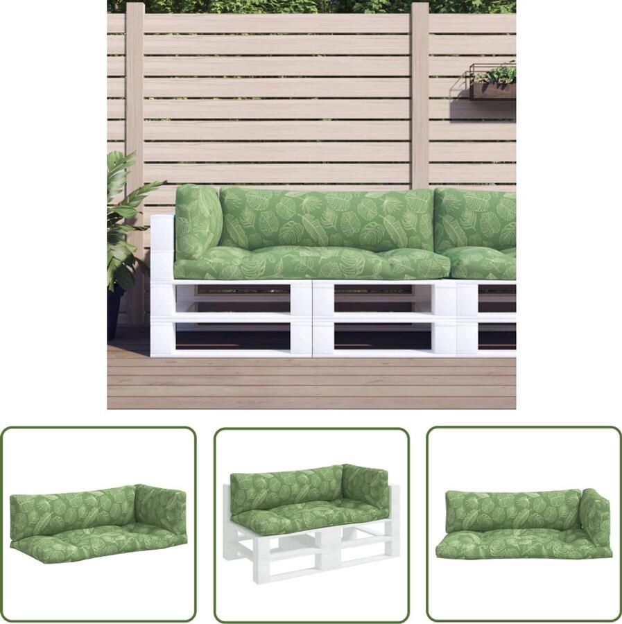 The Living Store Palletkussens 103 x 58 x 10 cm Oxford stof Zachte vulling Breed toepasbaar Palletkussens Tuincushions Buitentuin Lounge Set Relaxset