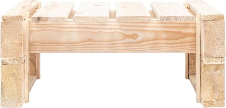 VidaXL Tuinhocker van geïmpregneerd grenenhout Tuinstoel Pallethouten Stoel Buitentijdbank Lounge Bank Relax Fauteuil Houten Poef Outdoor Seating