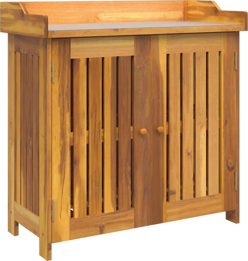 VidaXL Tuinkast met opslag met de deur Bruin 78 x 36.5 x 78cm Massief acaciahout